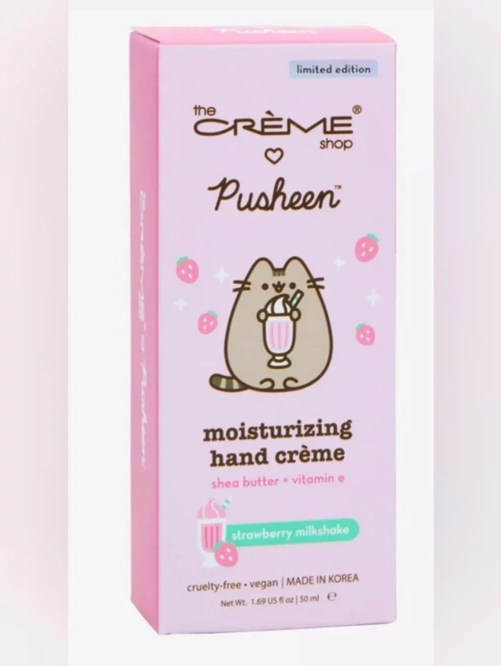 The Crème Shop x Pusheen Moisturizing Hand Crème - Pink (Strawberry Milkshake)